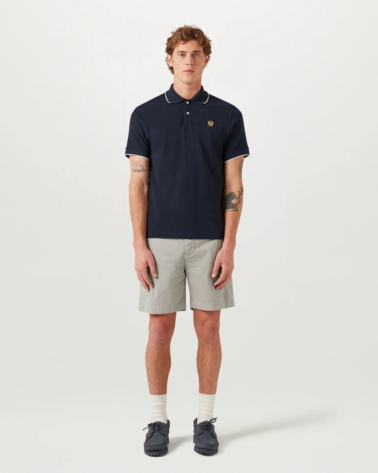 Belstaff Tipped Men's Polo T'Shirt - Dark Ink - Salt Flats Clothing