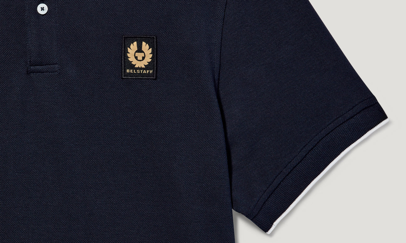 Belstaff Tipped Men's Polo T'Shirt - Dark Ink - Salt Flats Clothing