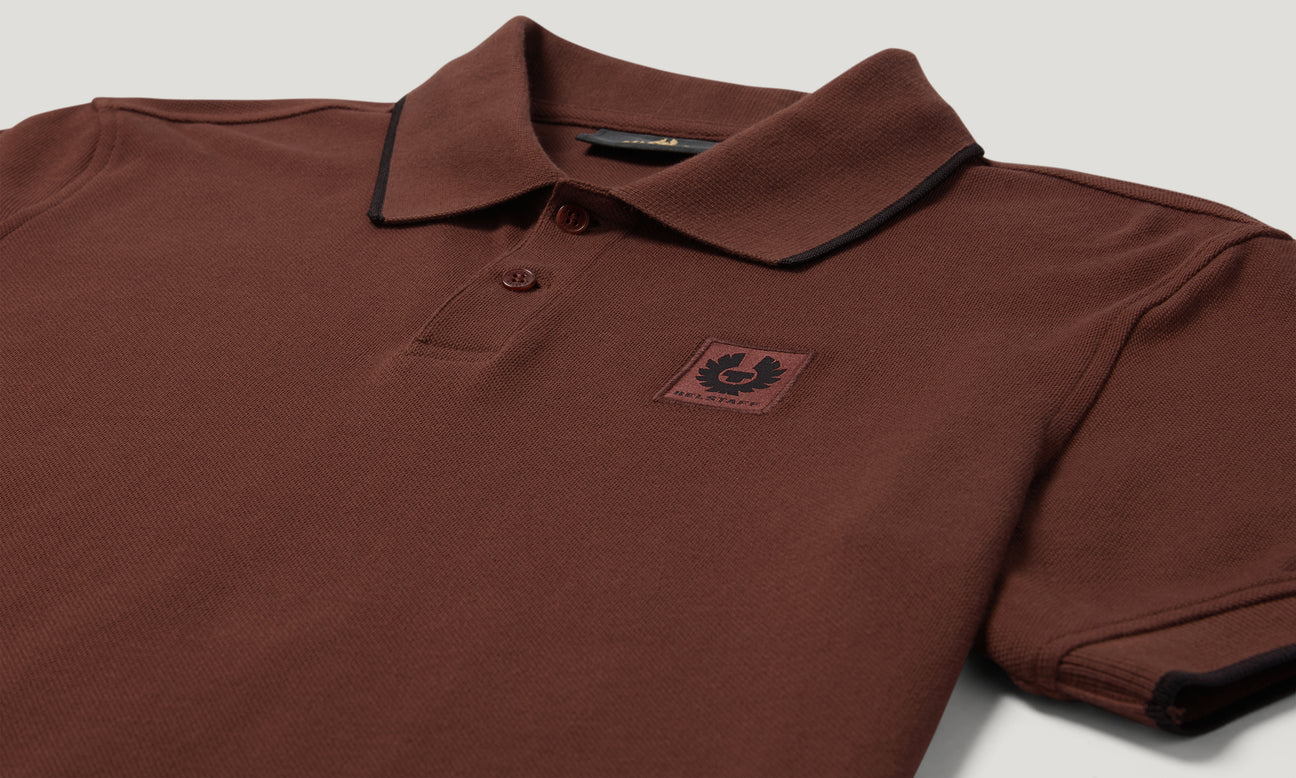Belstaff Tipped Men's Polo T'Shirt - Oxblood - Salt Flats Clothing