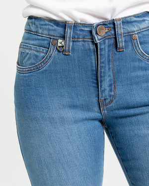 ByCity Route II Ladies Motorcycle Jeans - Blue - Salt Flats Clothing