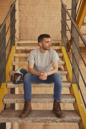 ByCity Route II Men's Motorcycle Jeans - Blue - Salt Flats Clothing