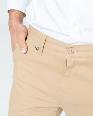 ByCity Docks Men's Motorcycle Chino Pants - Brown - Salt Flats Clothing