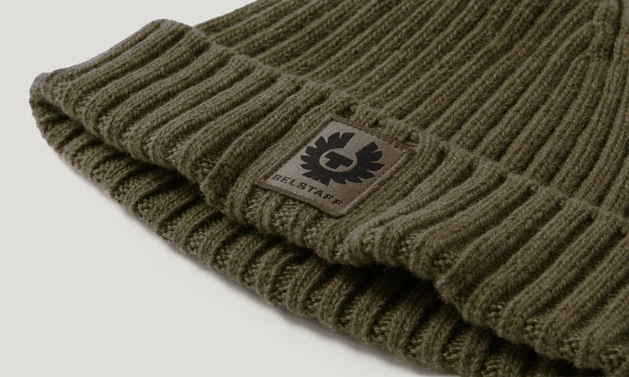Belstaff Watch Beanie - Khaki Green - Salt Flats Clothing