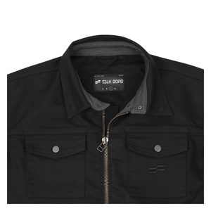 Silk Road Utility Men's Textile Jacket - Charcoal Black - Salt Flats Clothing