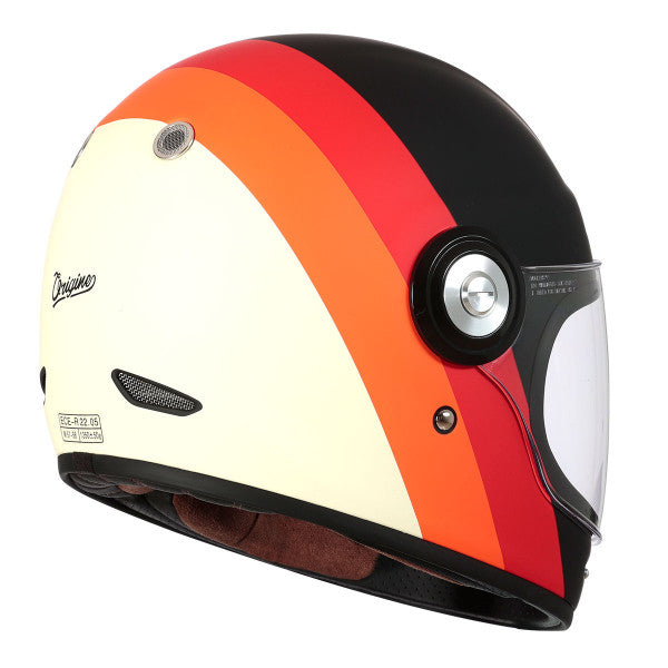Origine Vega 22.06 Full Face Helmet - Primitive Matt Black/Orange/Red/Cream - Salt Flats Clothing