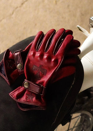 Wildust Sisters Sunclaw Gloves with Knuckle Armour - Red - Salt Flats Clothing