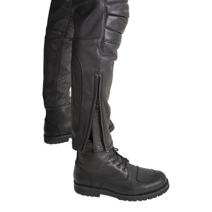 Pando Moto Katana Slim Men's Leather Trouser - Black - Salt Flats Clothing