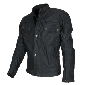 ByCity Mens Belfast Black Waxed Cotton Jacket