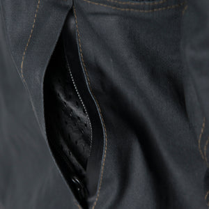 ByCity Mens Belfast Black Waxed Cotton Jacket