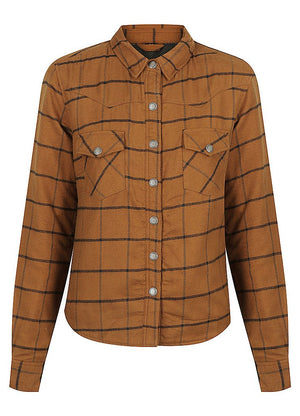 Black Arrow Ladies Savannah Motorcycle Riding Shirt - Whiskey Check