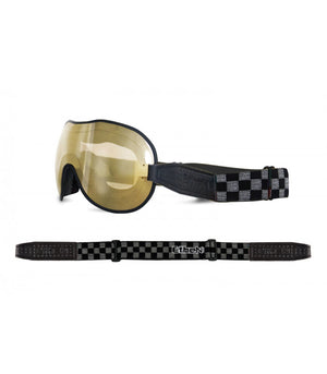 Ethen Cafe Racer Goggles - Black Grey Checker