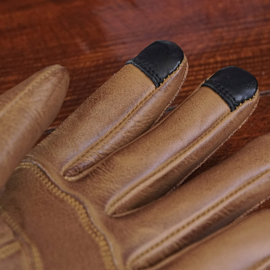 By City Mens Elegant Tan Gloves - Salt Flats Clothing