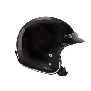 Garibaldi - Gari G02X Open Face Vintage Helmet - Gloss Black