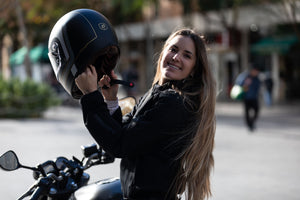 Garibaldi G07X Full Face Vintage Helmet - Graphics Matt Black - Salt Flats Clothing