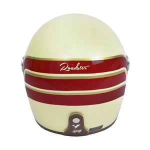 ByCity Roadster II Full Face Helmet - Wing Cream Red R22.06 - Salt Flats Clothing