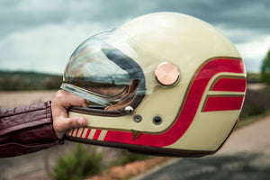 ByCity Roadster II Full Face Helmet - Wing Cream Red R22.06 - Salt Flats Clothing