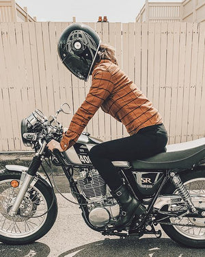 Black Arrow Ladies Savannah Motorcycle Riding Shirt - Whiskey Check