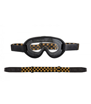 Ethen Scrambler Goggles - Black Gold Checker