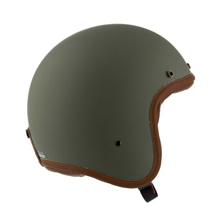 ByCity Two Strokes Open Face Helmet - Matte Green