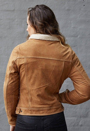 Blackbird - Blackbird Ladies Dakota Nubuck Leather Jacket - Ladies Jackets - Salt Flats Clothing