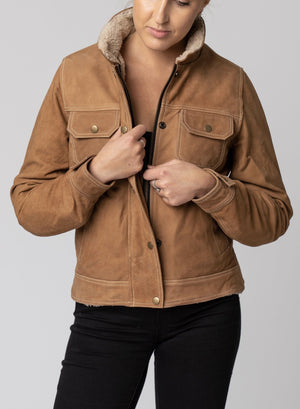 Blackbird - Blackbird Ladies Dakota Nubuck Leather Jacket - Ladies Jackets - Salt Flats Clothing