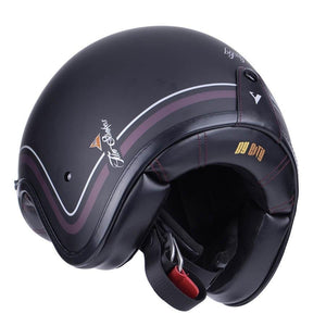 By City - By City Two Strokes Matte Black Open Face Jet Helmet - Helmets - Salt Flats Clothing