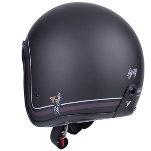 By City - By City Two Strokes Matte Black Open Face Jet Helmet - Helmets - Salt Flats Clothing