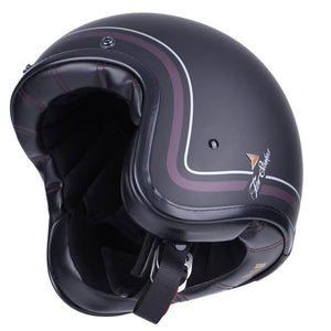 By City - By City Two Strokes Matte Black Open Face Jet Helmet - Helmets - Salt Flats Clothing