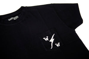 Wheels and Waves Lightning T'Shirt in Black