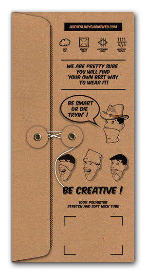 Age of Glory Twisted Chequer Army Green Black Bandana Tube