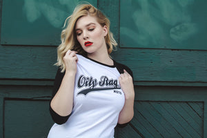 Oily Rag Clothing - Oily Rag Clothing Moto Raglan 3/4 Length Sleeve T'Shirt - T-Shirts - Salt Flats Clothing