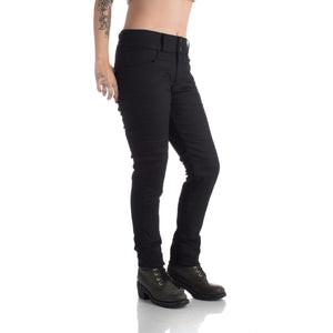 Resurgence Gear Inc. - Resurgence Gear® Sara Jane Ladies Protective Motorcycle Riding Leggings in Jet Black - Ladies Trousers - Salt Flats Clothing