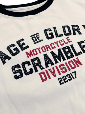 Age of Glory Team Stripes long sleeve sweater in Ecro and Red Black - Salt Flats Clothing