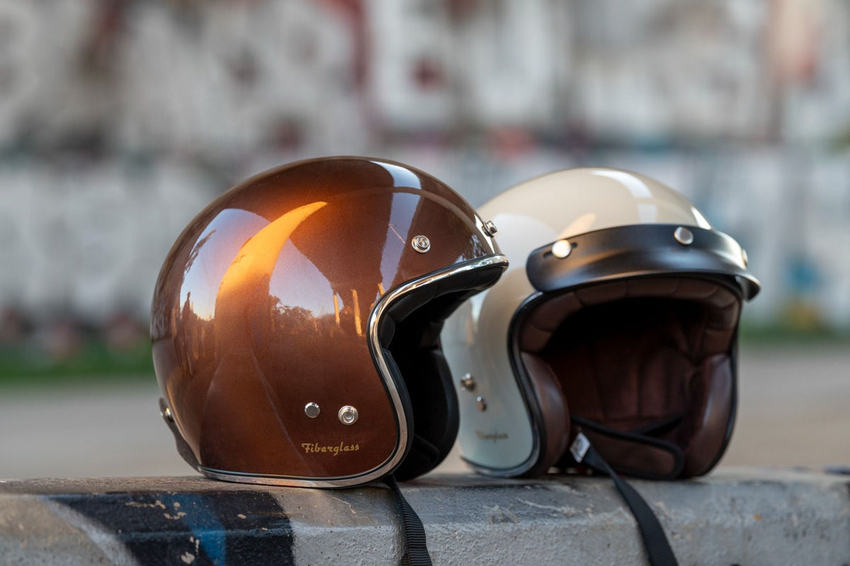 Garibaldi G02X Open Face Vintage Helmet - Gloss Copper - Salt Flats Clothing