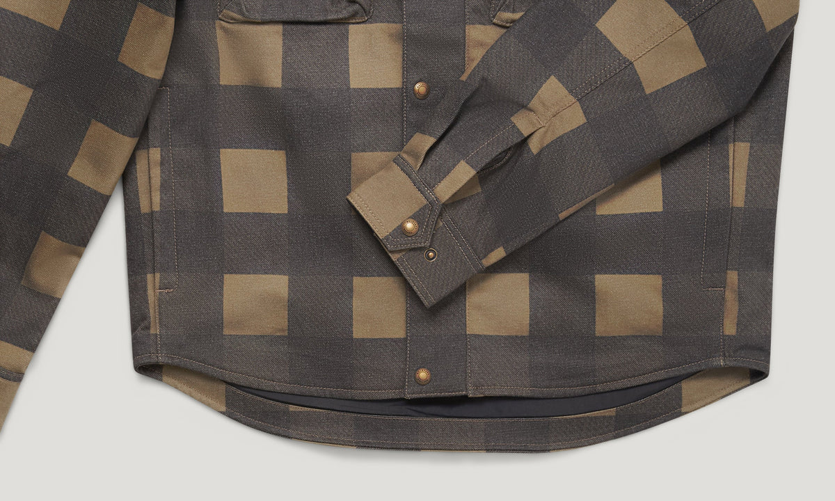 Belstaff Mansion Men's Shirt Chequered - Olive/Black - Salt Flats Clothing
