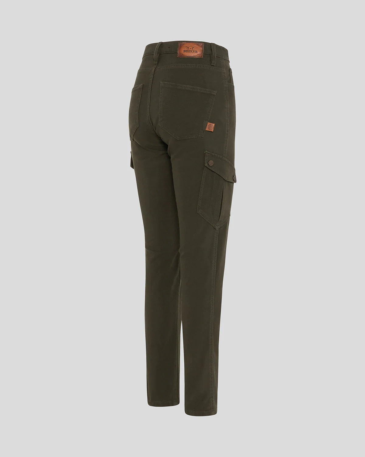 Rokker Cargo Slim Men's Motorcycle Trousers - Olive - Salt Flats Clothing