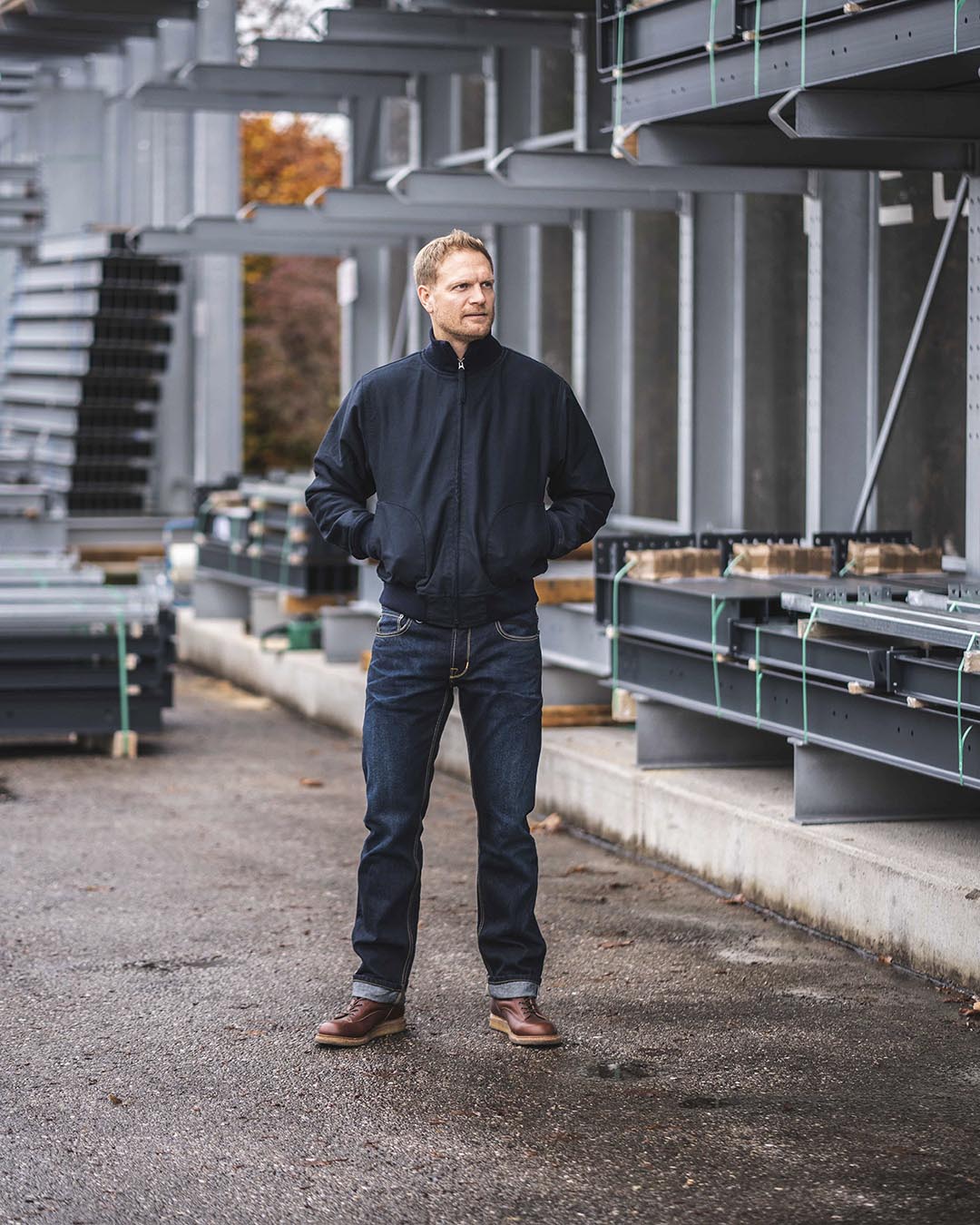 Pike Brothers 1942 Deck Zip Jacket - Dark Blue