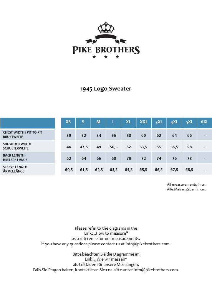 Pike Brothers 1945 Logo Sweater - Navy - Salt Flats Clothing