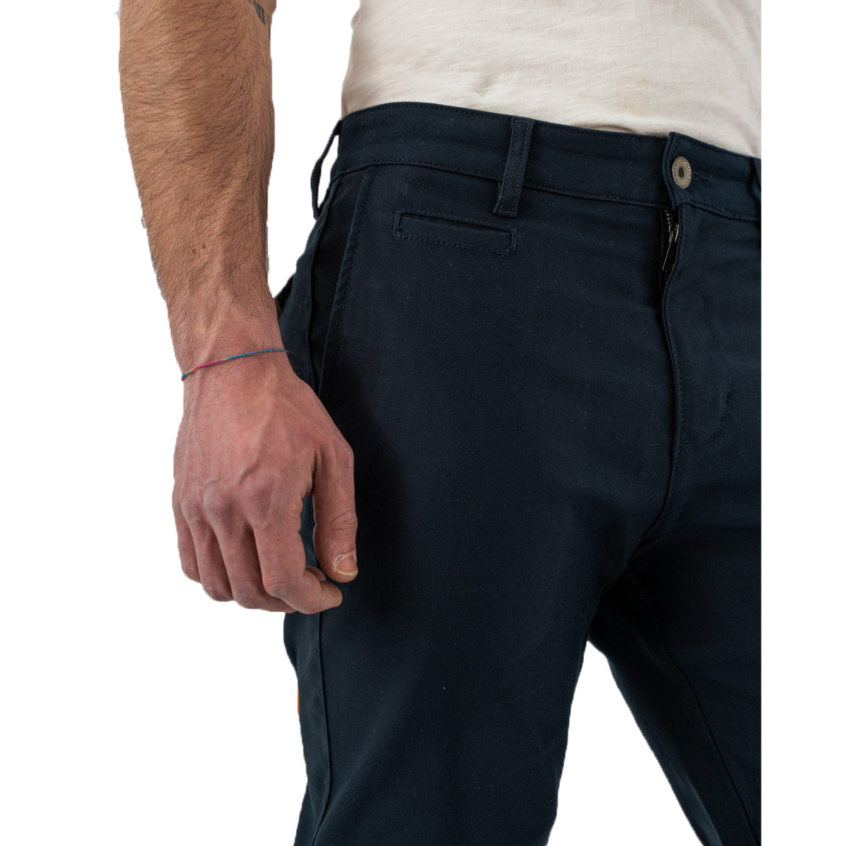 Rokker Chino Men's Motorcycle Trousers - Navy - Salt Flats Clothing