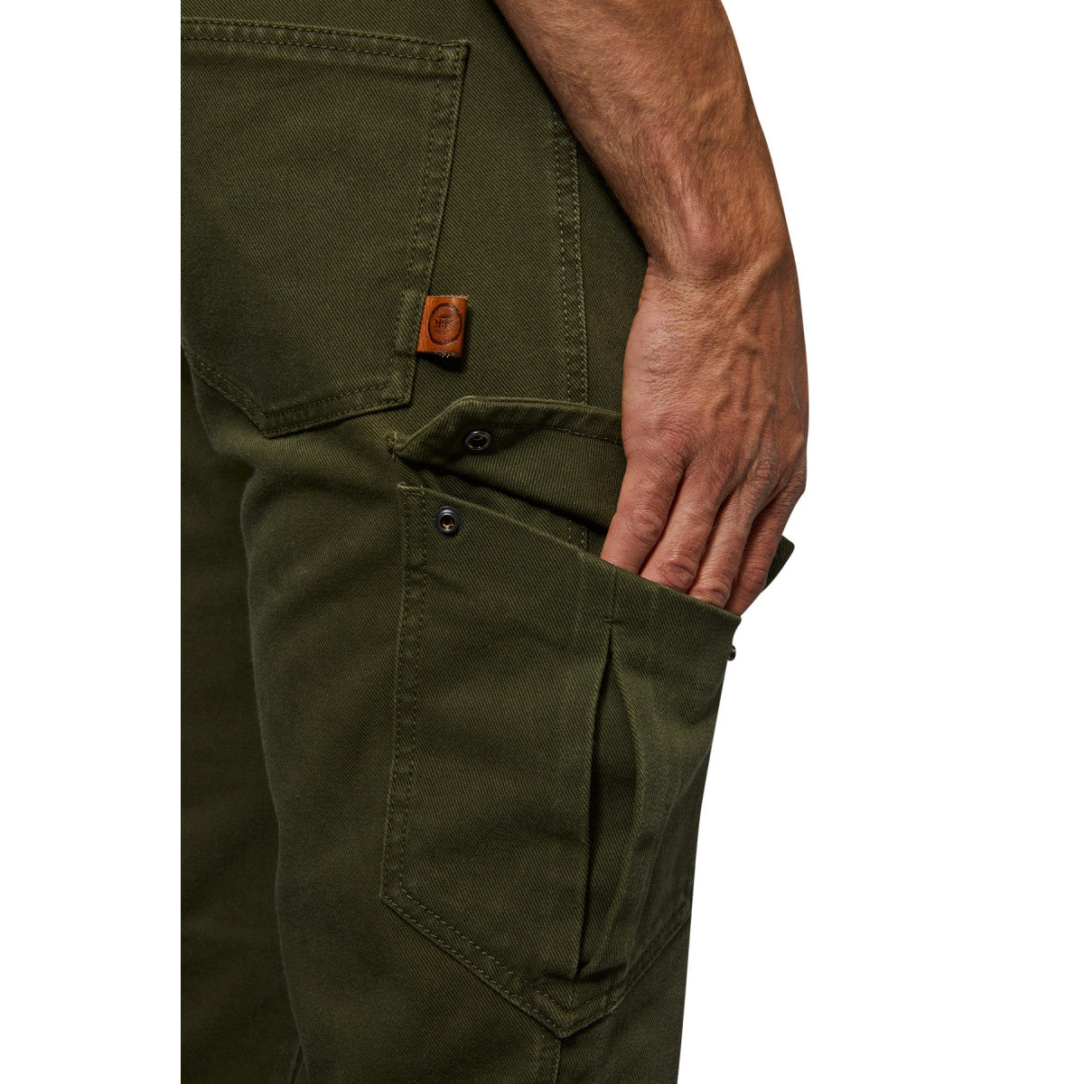 Rokker Cargo Slim Men's Motorcycle Trousers - Light Olive - Salt Flats Clothing