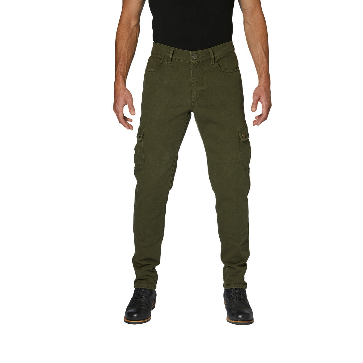Rokker Cargo Slim Men's Motorcycle Trousers - Light Olive - Salt Flats Clothing