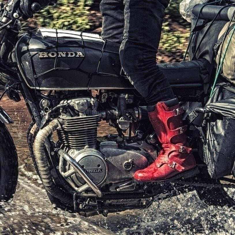 Stylmartin Continental Touring Boots - Red - Salt Flats Clothing
