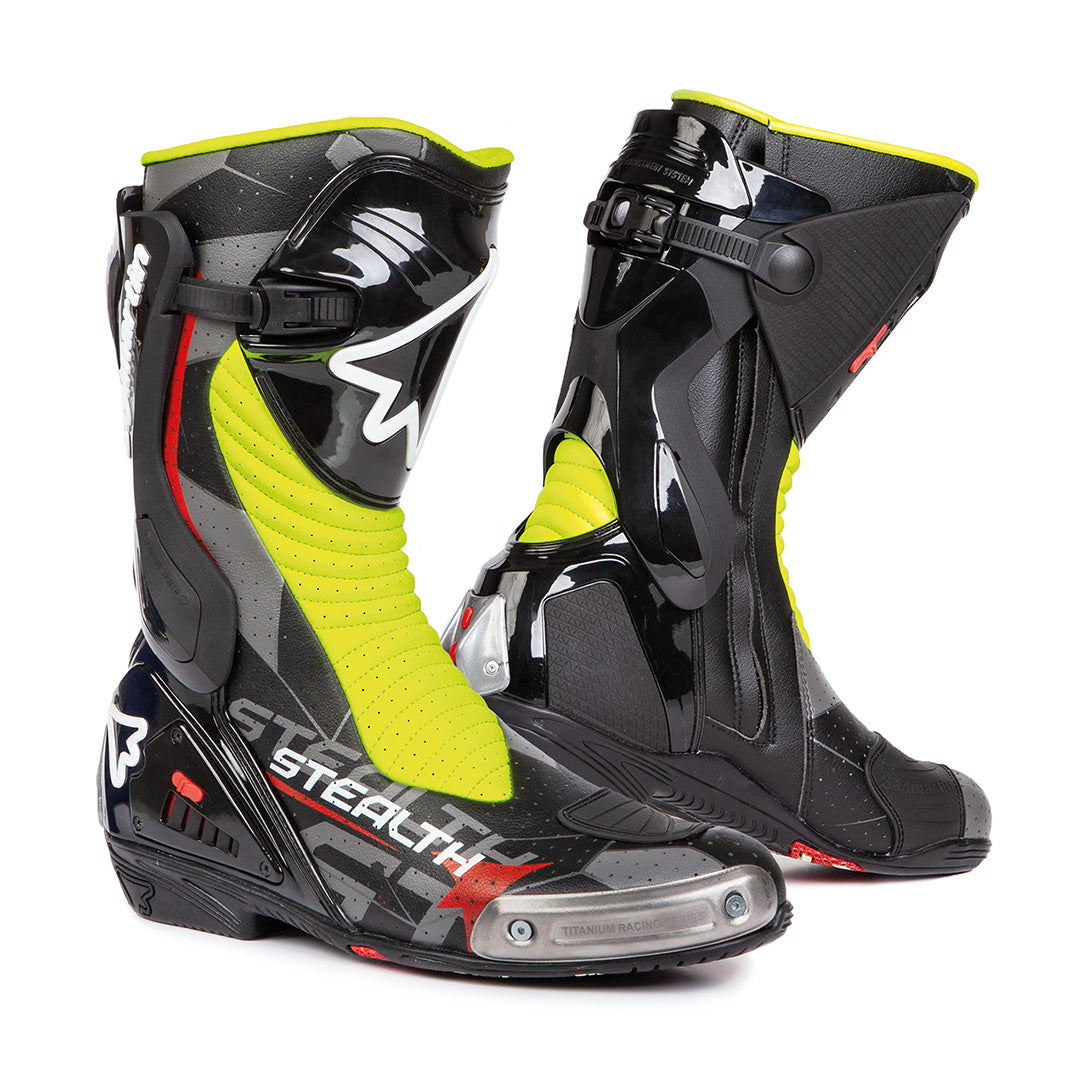 Stylmartin Stealth Evo Air Racing Boots - Black - Salt Flats Clothing