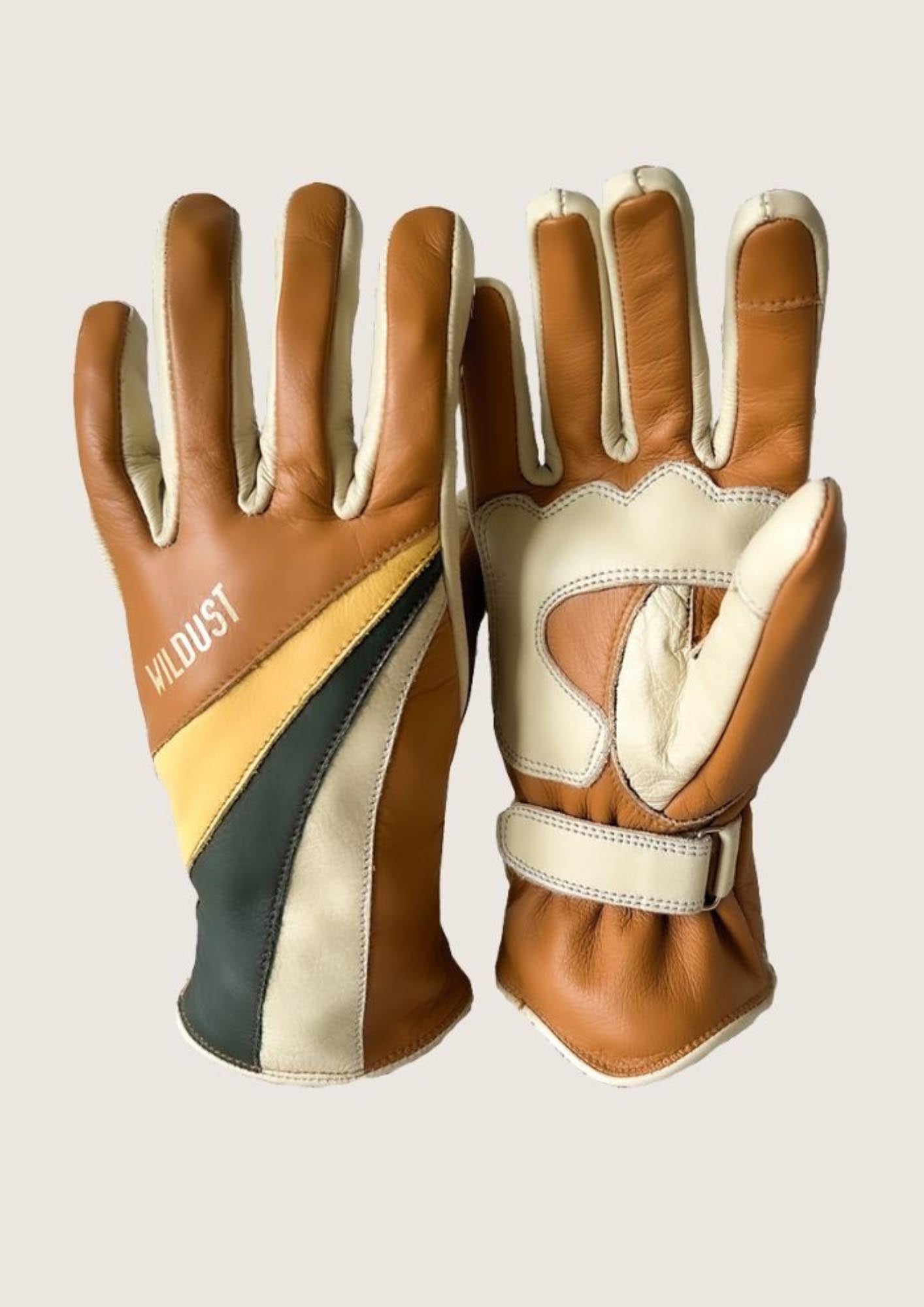Wildust Sisters 70's Stripes Camel Gloves