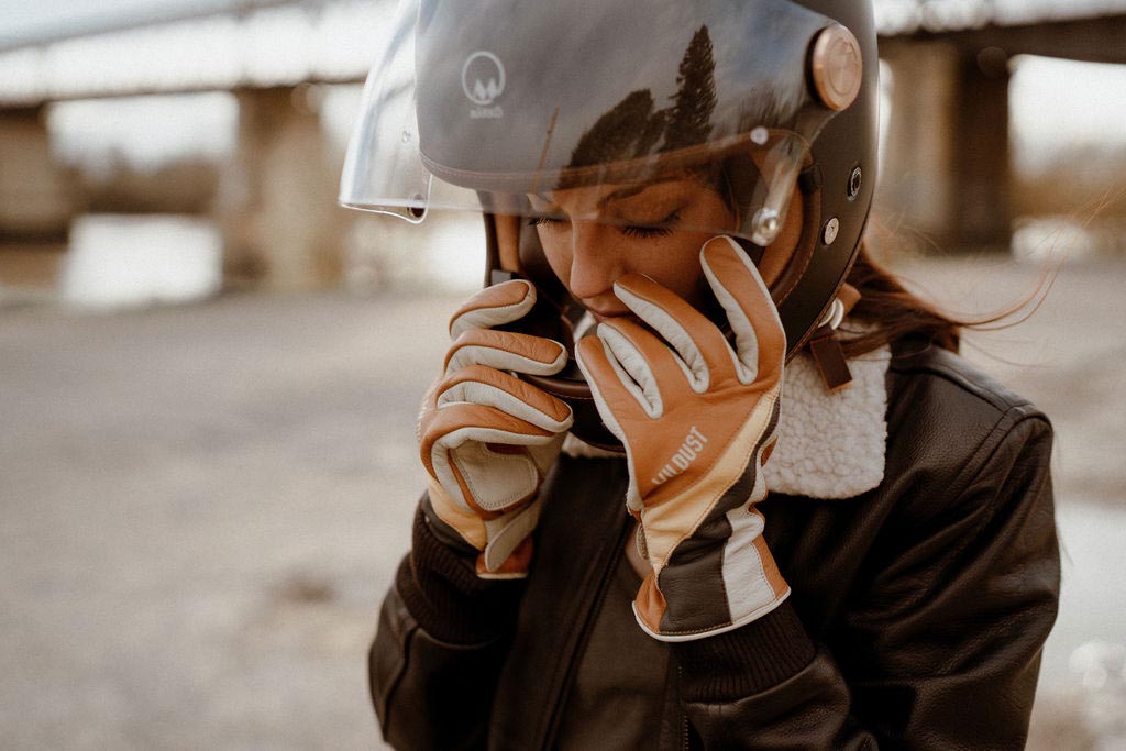 Wildust Sisters 70's Stripes Camel Gloves