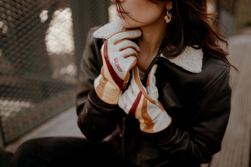 Wildust Sisters 70's Stripes White Gloves - Salt Flats Clothing