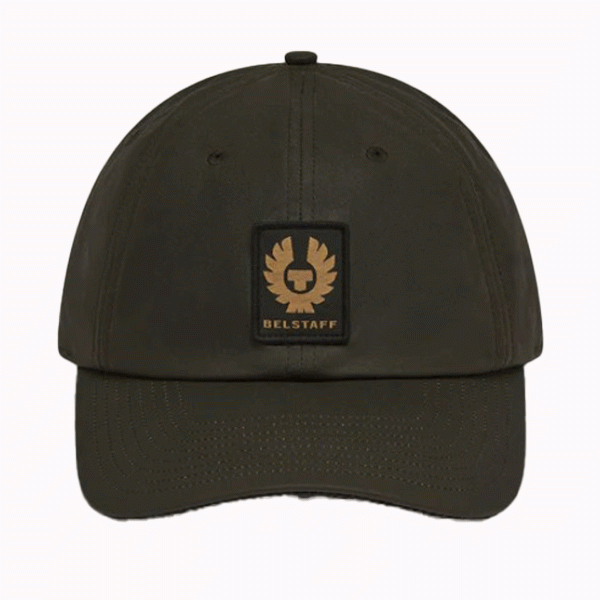 Belstaff Phoenix Patch Cap Wax Cotton - Faded Olive - Salt Flats Clothing