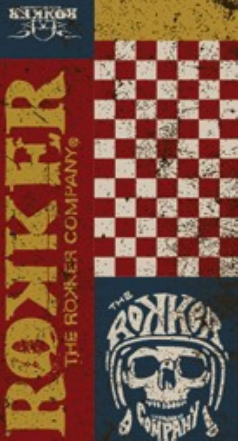 Rokker Neckwarmer Check Skull - Red - Salt Flats Clothing