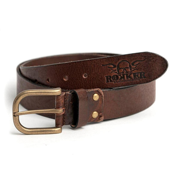 Rokker Oakland Belt - Dark Brown - Salt Flats Clothing