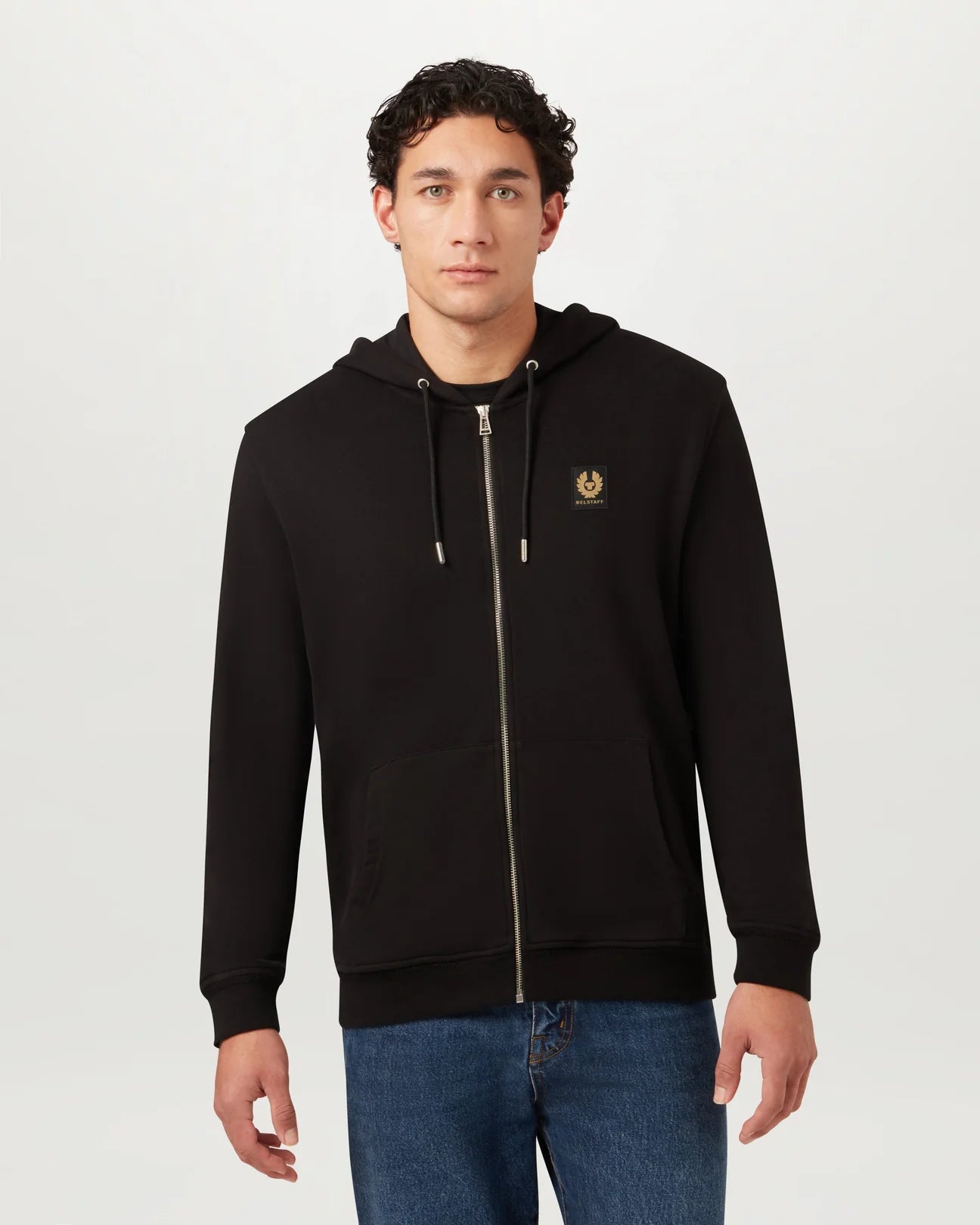 Belstaff Full Zip Men's Hoodie - Black - Salt Flats Clothing